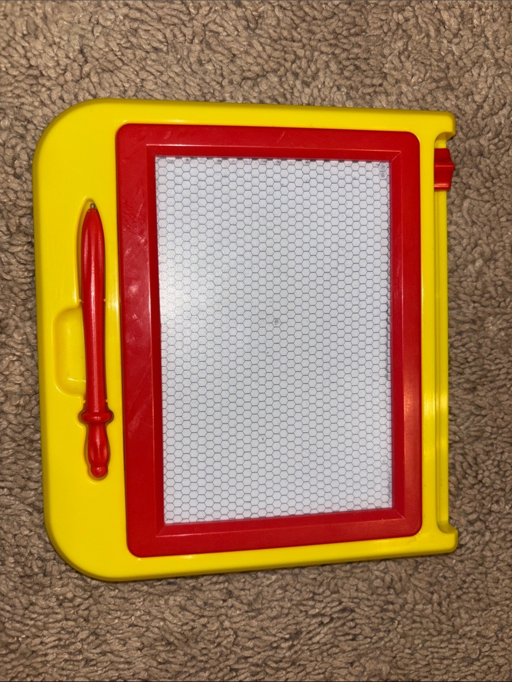Source Unknown Yellow and Red Magnetic Drawing Board with Stylus